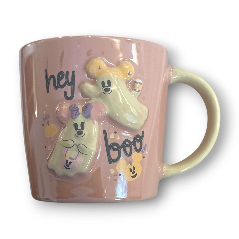 2026 Disney Parks Halloween Minnie Mouse Hey Boo Cutie Ghost Coffee Cup Mug New